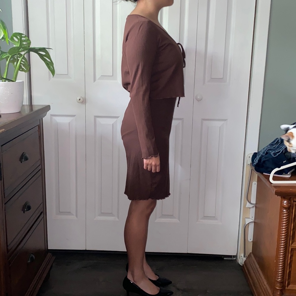 Brown Mid Dress